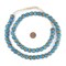 The Bead Chest African Kente Beads - Full Strand of Krobo Glass Beads (Light Blue)